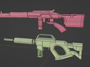SciFi Rifles Bundle 3D Model