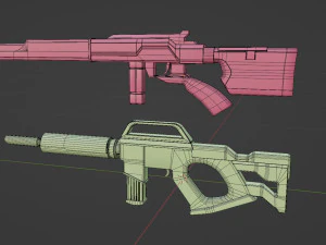 SciFi Rifles Bundle 3D Model