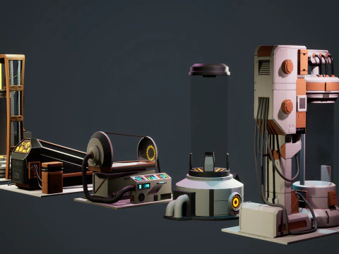 SciFi क्रायो चैंबर्स 3D मॉडल