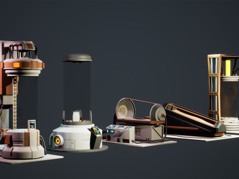 SciFi Cryo Chambers 3D 모델
