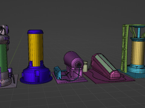 SciFi Cryo Chambers 3D 모델