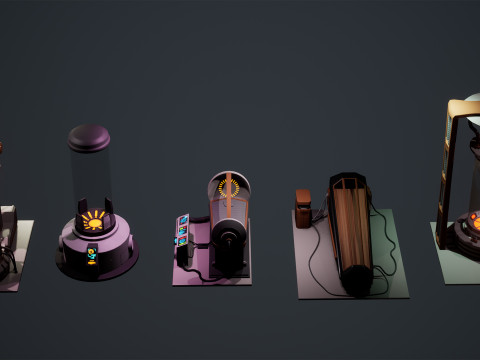 SciFi Cryo Chambers 3D 모델