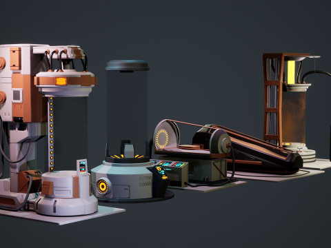 SciFi Cryo Chambers 3D 모델
