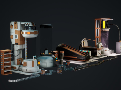 SciFi Cryo Chambers 3D 모델