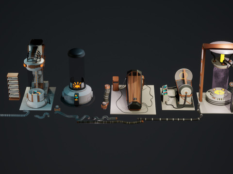 SciFi Cryo Chambers 3D 모델