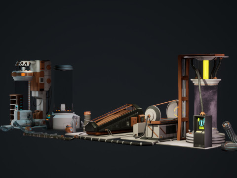 SciFi Cryo Chambers 3D 모델