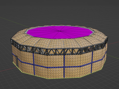 Low Poly Modular Space Station 02 3D Model