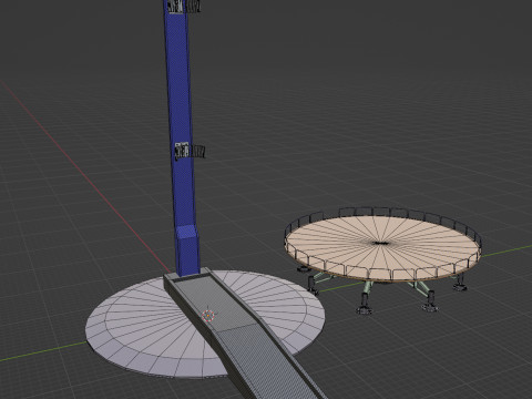 Low Poly Modular Space Station 02 3D Model