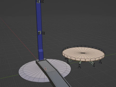 Low Poly Modular Space Station 02 3D Model