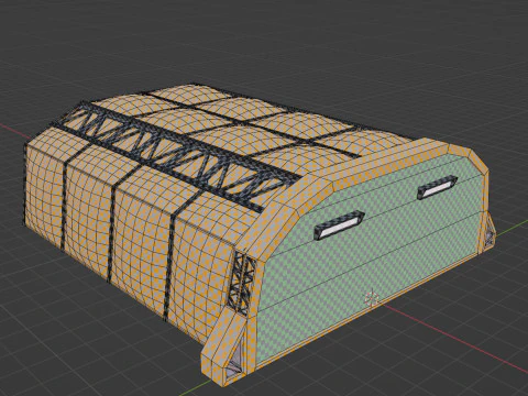 Low Poly Modular Space Station 02 3D Model