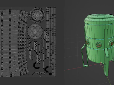 Sci-Fi Props Pack 3D Model