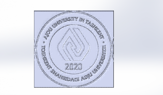 AJOU university in Tashkents logo 3Dモデル .c4d .max .obj .3ds .fbx .stl .blend 
