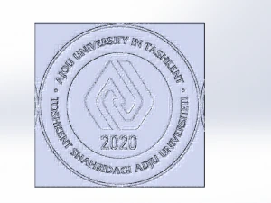 Logo dell'universit&agrave; AJOU di Tashkents Modello 3D