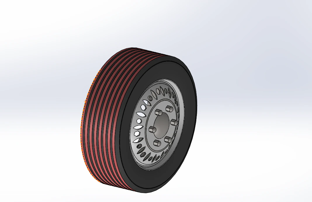 Truck wheel 3D Model .c4d .max .obj .3ds .fbx .stl .blend 