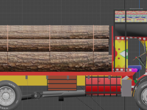 TATA 1613 KERALA AND TN STYLE LORRY TRUCK 3D MODEL 3D Model