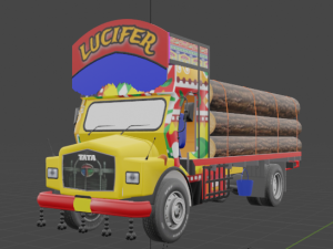 TATA 1613 KERALA AND TN STYLE LORRY TRUCK 3D MODEL 3D Model