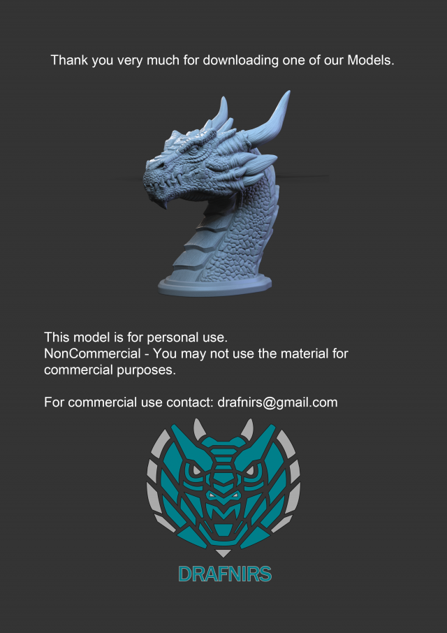 STL file Dragon Bust, Decoration, Headset Stand, Jewelry Holder