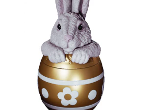 EASTER BUNNY EGG POT 3D Print Model