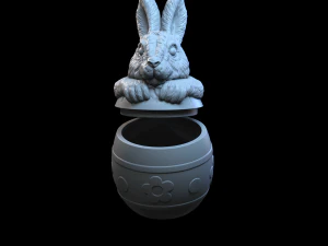 EASTER BUNNY EGG POT 3D Print Model