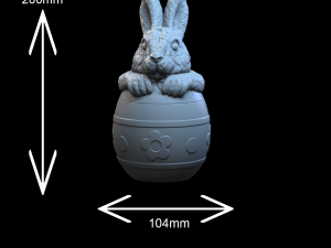 EASTER BUNNY EGG POT 3D Baskı Modeli