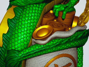 LONG - FORTUNE DRAGON 3D Baskı Modeli