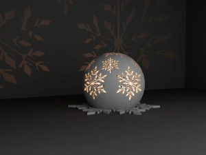 雪花烛台 3D 打印模型