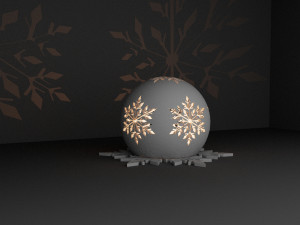 SNOWFLAKE CANDLE HOLDER 3D Print Model