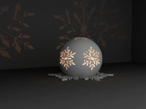 SNOWFLAKE CANDLE HOLDER 3D Print Model