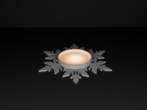 SNOWFLAKE CANDLE HOLDER 3D Print Model