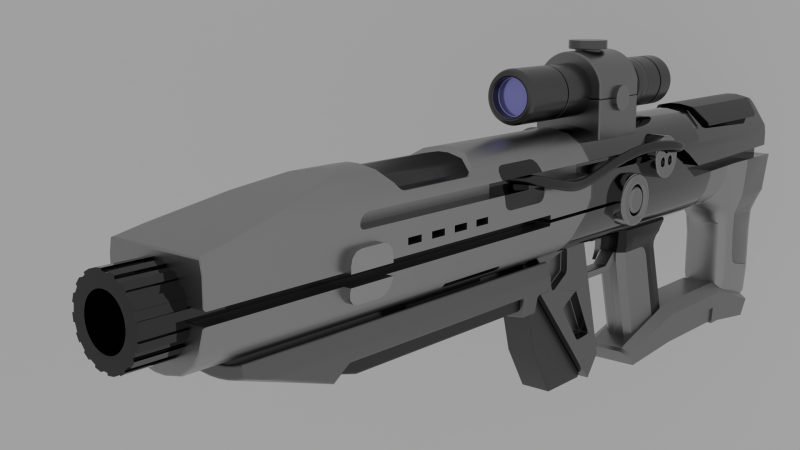 Sci-fi rifle Modelo 3D .c4d .max .obj .3ds .fbx .stl .blend 