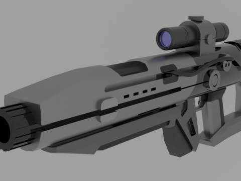 Sci-fi rifle Modelo 3D
