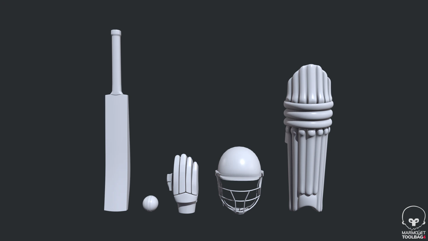 Cricket Kit 3D Model .c4d .max .obj .3ds .fbx .stl .blend 