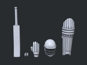 Cricket Kit 3D Model