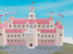 Cartoon custle Modèle 3D