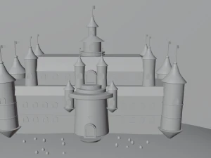 Cartoon custle 3D Model