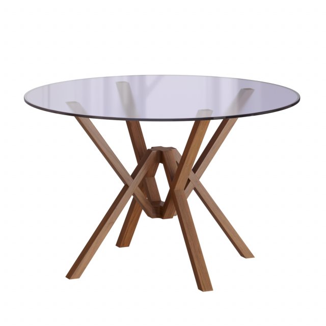 Exe Walnut Dining Table Tekstur CG .c4d .max .obj .3ds .fbx .stl .blend 