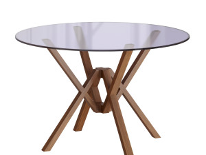 Exe Walnut Dining Table CG Textures
