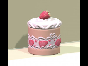 Short cake jewerly box 3D Print Model