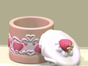 Short cake jewerly box 3D Print Model