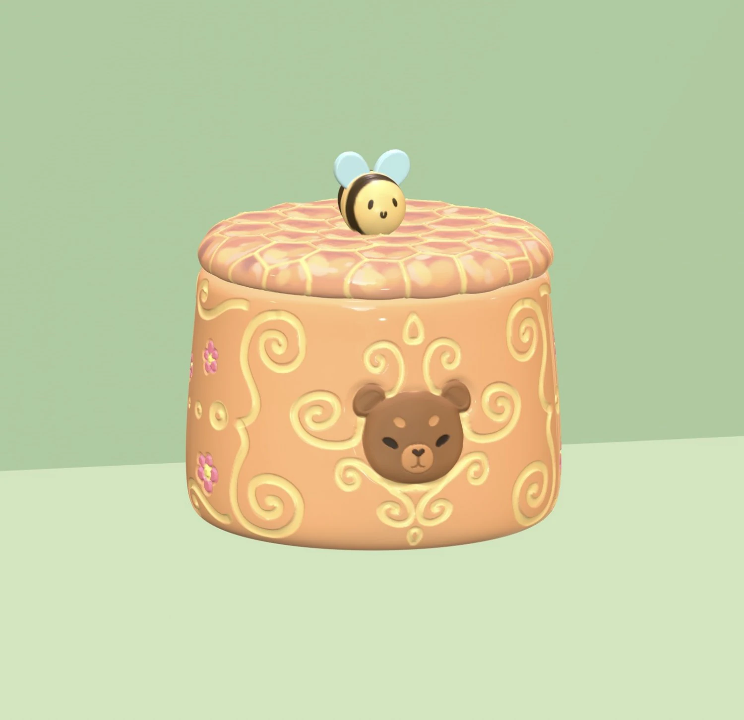 Honeycomb jewerlybox 3D Print Model .c4d .max .obj .3ds .fbx .stl .blend 