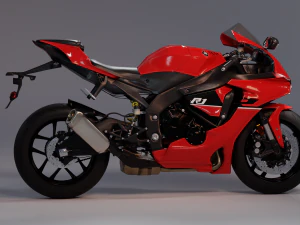 Yamaha R1 2015 Red and black 3D Model