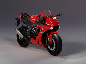 Yamaha R1 2015 Red and black 3D Model