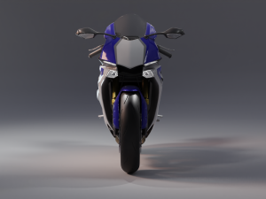 Yamaha R1 Rigged and Animated 3D 모델