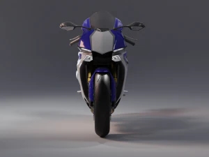 Yamaha R1 Rigged and Animated 3D Model