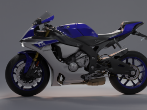 Yamaha R1 Rigged and Animated 3D 모델