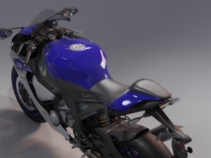 Yamaha R1 Rigged and Animated 3D 모델
