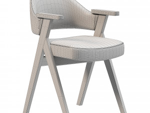 Chair Leicester beige fabric 3D Модель