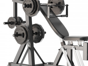 Olympic Leverage Home Gym 3D Model