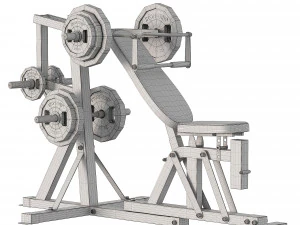 Olympic Leverage Home Gym 3D Model