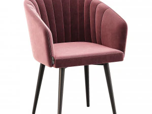 Rotating beige velvet black legs 3D Model